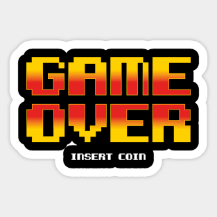 Game Over Retro design. Sticker